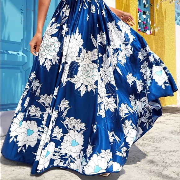 Boho Gypsy High Waist Floral Print Pleated Skirt - Picture 8 of 11